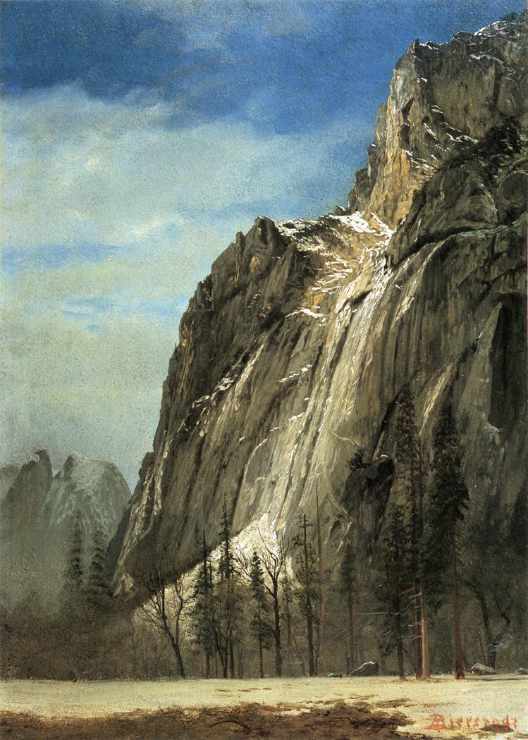 Albert Bierstadt Oil Painting Cathedral Rocks, A Yosemite View